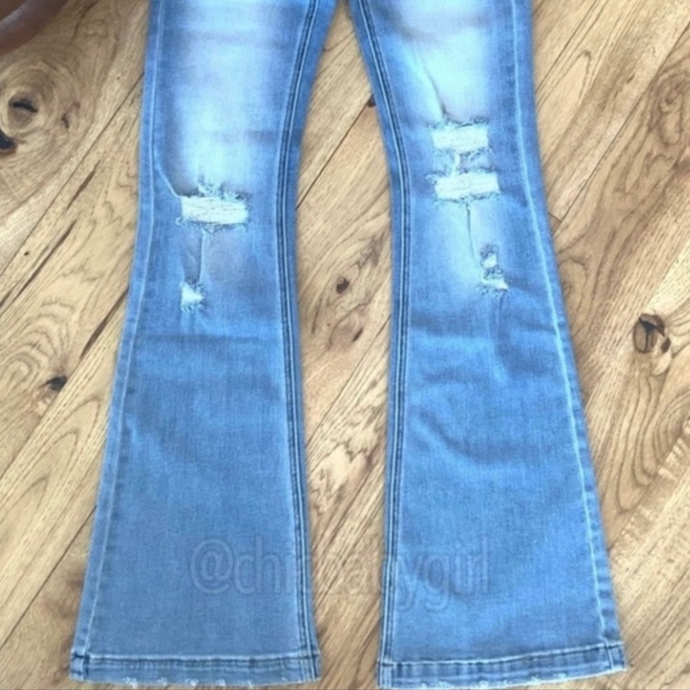 KanCan Mid Rise Button Fly Bootcut Flare Light Wash Jeans Women’s Sizes NWT - Picture 11 of 14